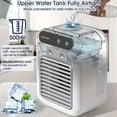 thumbnail image 2 of Portable Air Conditioner For Camping/Car/Outdoor, 2600mAh 4.5H Cooling Fans For Car, 16.91oz Tank Evaporative Air Cooler, Personal Air Conditioner For Room, Office, Bedroom, Desk, House, Tents, 2 of 8