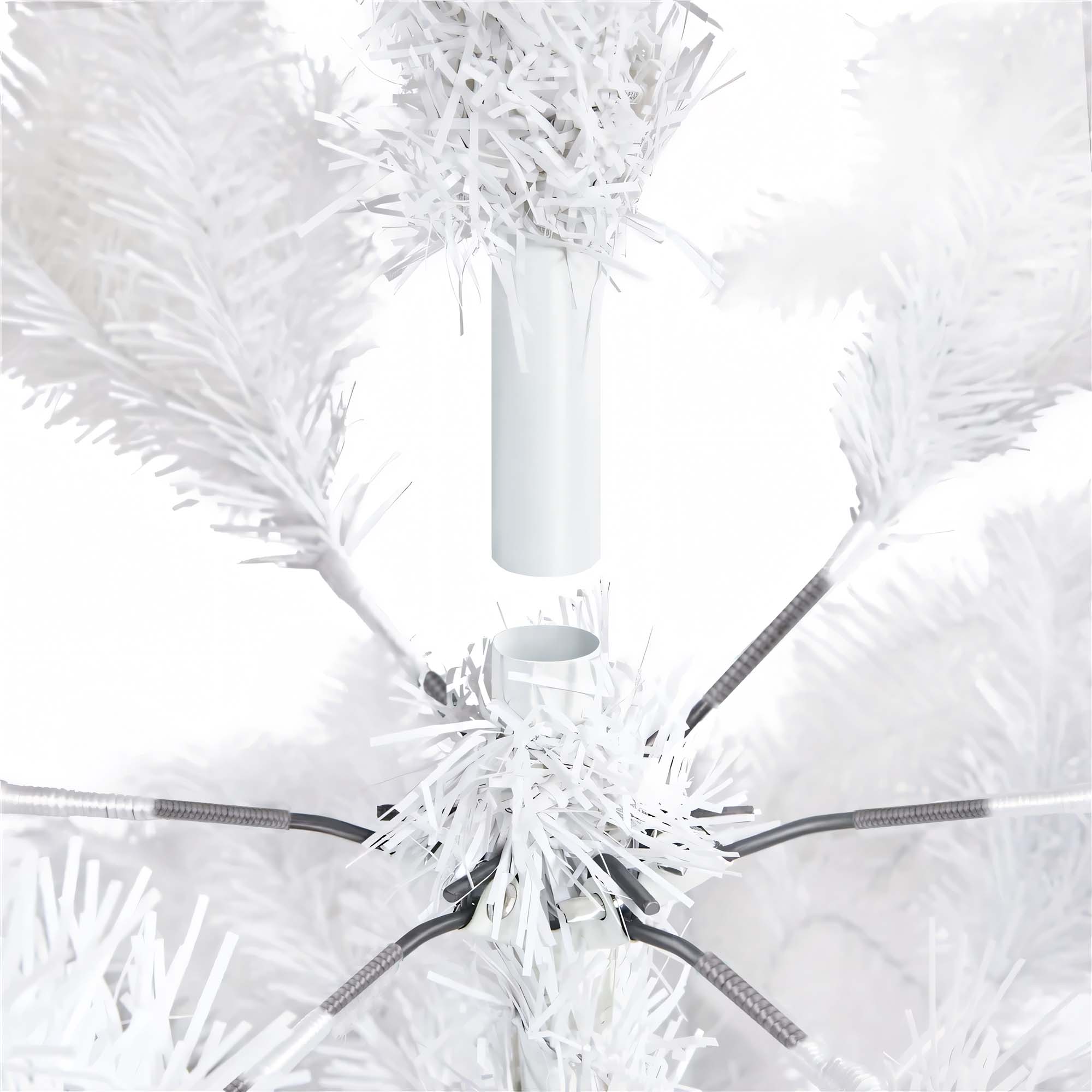 Yexmas 6 Ft Pre-Lit White Christmas Tree with Lights photo 7