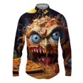 thumbnail image 4 of Camisas de manga larga con estampado 3D de pizza para hombre, camisas de hip-hop de calle de primavera y otoño, blusas góticas casuales de moda para hombre Y2k, 4 of 4