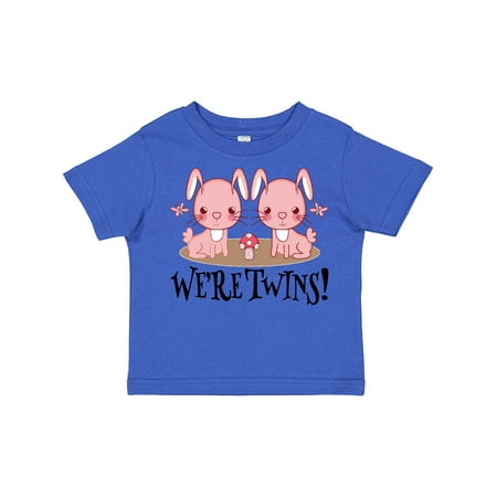 

Inktastic Twin Girls Woodland Rabbits Gift Toddler Toddler Girl T-Shirt