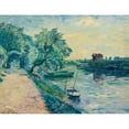 thumbnail image 2 of Emmanuel de La Villéon 18x15 Gold Ornate Wood Frame and Double Matted Museum Art Print Titled - Guinguette by the Seine, 2 of 4