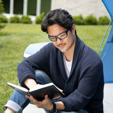 

Bifocal Safety Glasses with Readers Wrap Around Sport Magnifying Safety Reading Protective Goggles for Men and Women Palermo in Black 2.50