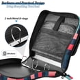 thumbnail image 4 of FORMRS Zipper Binder with Shoulder Strap 2-inch Ring 500 Sheet Capacity File Bag, Navy Blue Stripes, 4 of 5