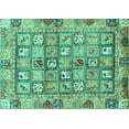 thumbnail image 1 of Ahgly Company Indoor Rectangle Abstract Turquoise Blue Modern Area Rugs, 8' x 10', 1 of 4