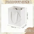 thumbnail image 2 of Gift Bags 4 x 2.8 x 4.5 Inch, 12 Pcs Small Tote Bags with Handles and Greeting Card for Party Favor Wedding Bridal Shower Festivals, White, 2 of 6