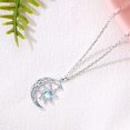 thumbnail image 7 of CUOKA MIRACLE Moonstone Necklace Crescent Moon Necklace Moon and Sun Pendant S925 Sterling Silver Necklace Jewelry Mother's Day Gifts for Girls Teen Daughter Sister Women Wife Mom, 7 of 7