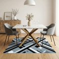 thumbnail image 3 of ODIKA 5'x7' Washable Area Rug Modern Design With Bold Diagonal Bands Abstract Striped Minimalist Playful for Dining Room, Under Table, Home Office, Non-Slip Chair-Friendly, 3 of 7