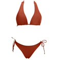 thumbnail image 4 of GZWYHT Bathing Suit for Women Tankini Swimsuits for Women Women's Two Piece Bikini Swimsuit Ribbed Top Bathing Suits String Bikini Sets Womens Swimsuits Bikini Sets for Women Bronze XL, 4 of 4