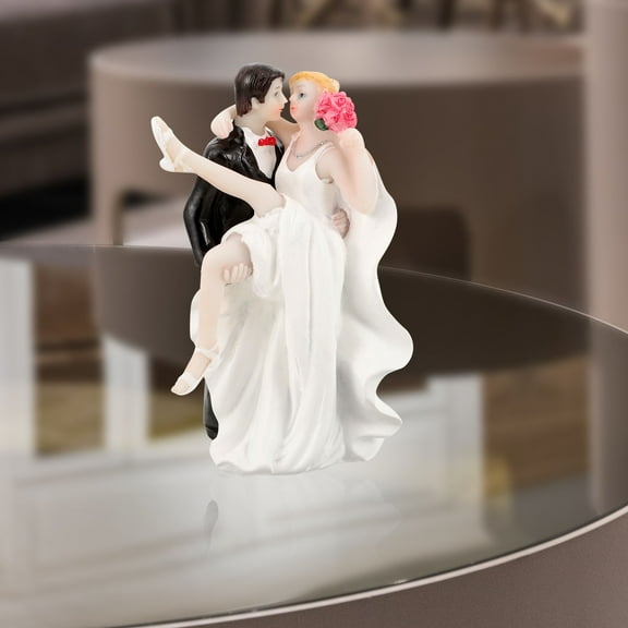 OUNONA Decoration Bride and Groom Ornaments Exquisite Decor Lovers Bride 12.5x8.5cm
