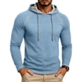thumbnail image 2 of Yutgune Men's Solid Pullover Hoodie, Long Sleeve Casual Hooded Sweatshirt for Everyday Wear and Travel, 2 of 6