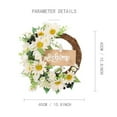 thumbnail image 3 of Corona artificial de girasol para la puerta principal – Corona de flores amarillas de primavera y verano con detalles de madera para porche, pared y decoración del hogar, 3 of 8