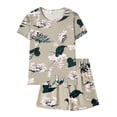 thumbnail image 2 of YHAJDS Pajamas for Women 2 Piece Short Sleeve Heart Print Top and Shorts Lounge Set, 2 of 2