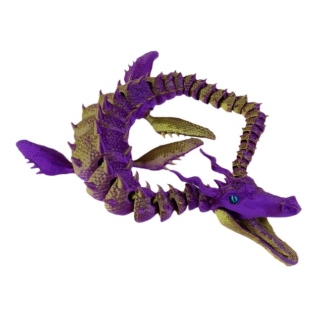 Figura articulada de cristal de 41 cm con dragón, ideal para decorar el hogar, la oficina y el escritorio.