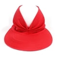 thumbnail image 3 of Sombrero de verano amarillo fluorescente, visera para mujer, sombrero para el sol, sombrero de copa hueco elástico antiultravioleta - 2021, 3 of 5