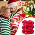 thumbnail image 4 of Axiiglly 35Pcs Christmas Balls Ornaments, Shatterproof Velvet Christmas Balls Set for Xmas Trees Hanging Balls Decorations, Home Holiday Party Indoor Outdoor Decor(Multi-Size, Red), 4 of 5