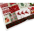 thumbnail image 4 of Christmas Blanket，Reindeer Santa Claus Snowflake Pattern Christmas Throw Blanket, Red Plaid Super Soft Christmas Throws for Winter Bedding Couch, 60x50 inch, 4 of 4