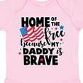 thumbnail image 4 of Inktastic Home of the Free Because My Daddy is Brave with Flag Boys or Girls Baby Bodysuit, 4 of 5