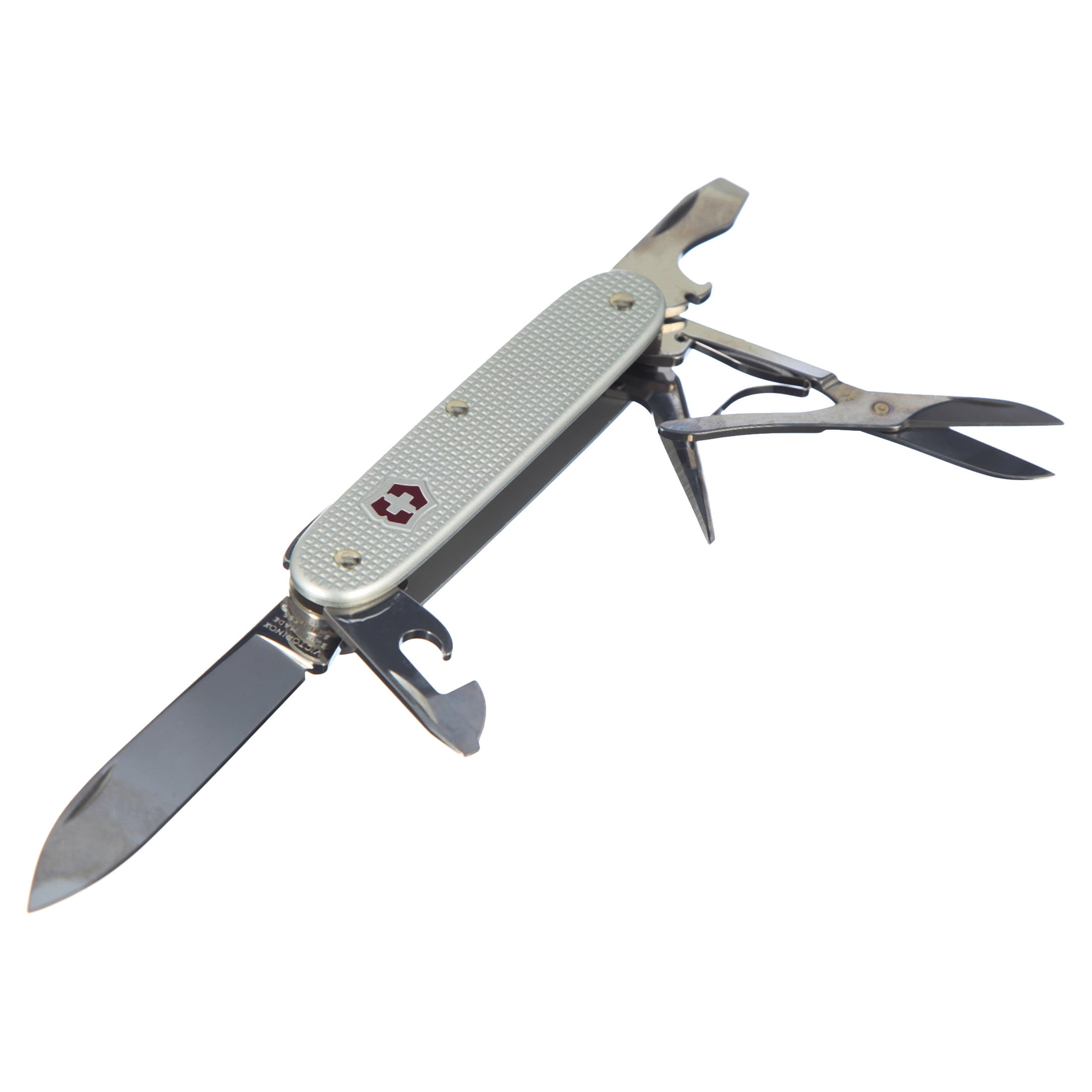 Victorinox Pioneer X Silver Alox Aluminum Swiss Army Knife ‣ Blade Master