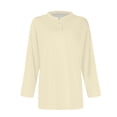 thumbnail image 5 of Women's Stand Collar 3/4 Sleeve Blouse Casual Basic Top All Season Fashion Trending Apparel, 5 of 6