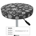 thumbnail image 4 of Balery simple white Snowflake Fundas de asiento para taburete de bar redondo de tela de terciopelo ajustables que protegen de arañazos y manchas para sillas de 14 a 17 pulgadas.-13 inch, 4 of 7