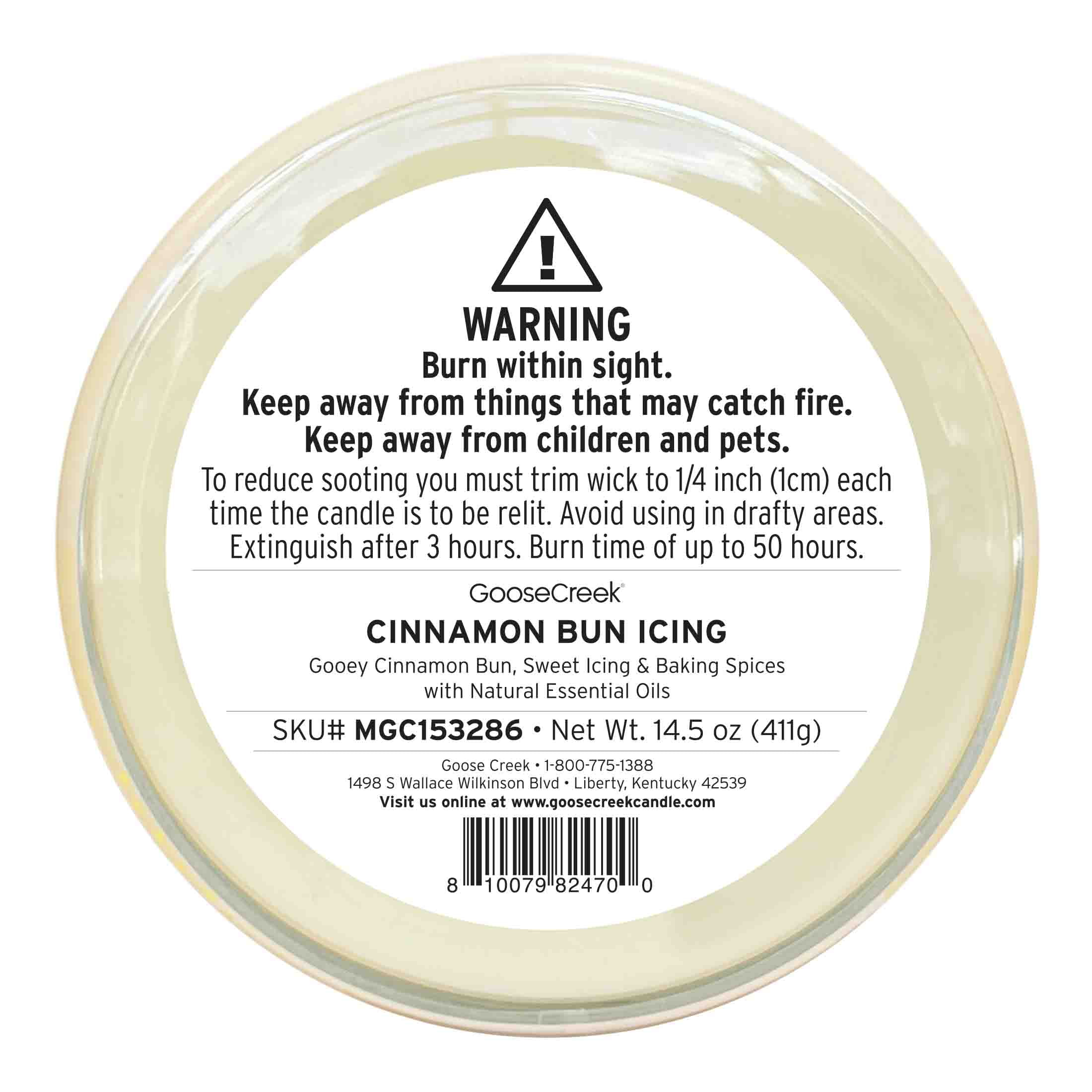 Goose Creek 3-Wick Cinnamon Bun Icing Scented Jar Candle 14.5oz.