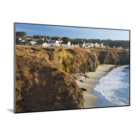 Coastal Town of Mendocino, California, United States of America, North America Wood Mounted Print Wall Art By