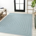 thumbnail image 3 of JONATHAN Y SANTA MONICA 5 x 8 Area Rug, Chevron Concentric Squares - Aqua/Light Gray, SMB206A-5, 3 of 5