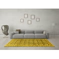 thumbnail image 3 of Ahgly Company Machine Washable Indoor Rectangle Persian Yellow Traditional Area Rugs, 8' x 10', 3 of 4