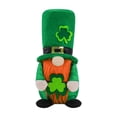 thumbnail image 2 of St. Patrick's Day Decor Green Gnome Plush, Handmade Swedish Tomte Nisse for Home Tiered Tray, Lucky Irish Leprechaun Figurine with Leaf Hat (1 Piece), 2 of 5