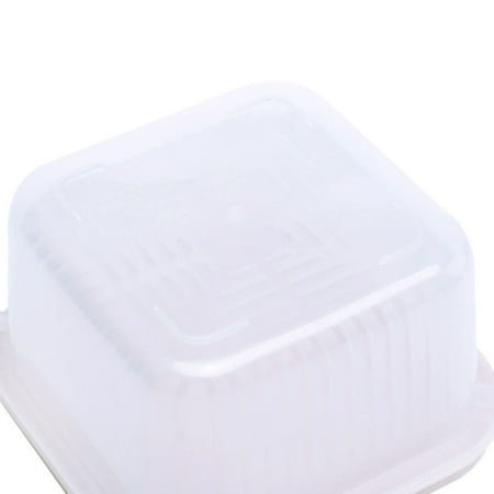 

Kitchen Refrigerator Fruit and Vegetable Storage Box Transparent Storage Box Storage Crisper Container for Home Store Restaurant with Lid and Drainer Piece (White)