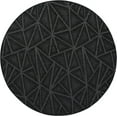 thumbnail image 3 of Furnish My Place Geometrical Pattern Indoor/Outdoor Refine Black Rug, Abstract Floor Area Rug, Doorway Mat, Contemporary Rug for Living Room, Entryway, Made in USA, 2' Round - Set of 3, 3 of 5