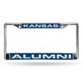 thumbnail image 2 of Kansas Jayhawks Alumni Laser Chrome License Frame.  Free Screw Caps Included, 2 of 2