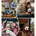 thumbnail image 4 of DolliBu Super Soft Squat Panda Stuffed Animal with Plaid Red Hoodie Sweater - Cute Panda Plush Lumberjack Stuffed Toy with Plaid Jacket Dress Up for Christmas, Holiday, Winter - 7 Inches, 4 of 7