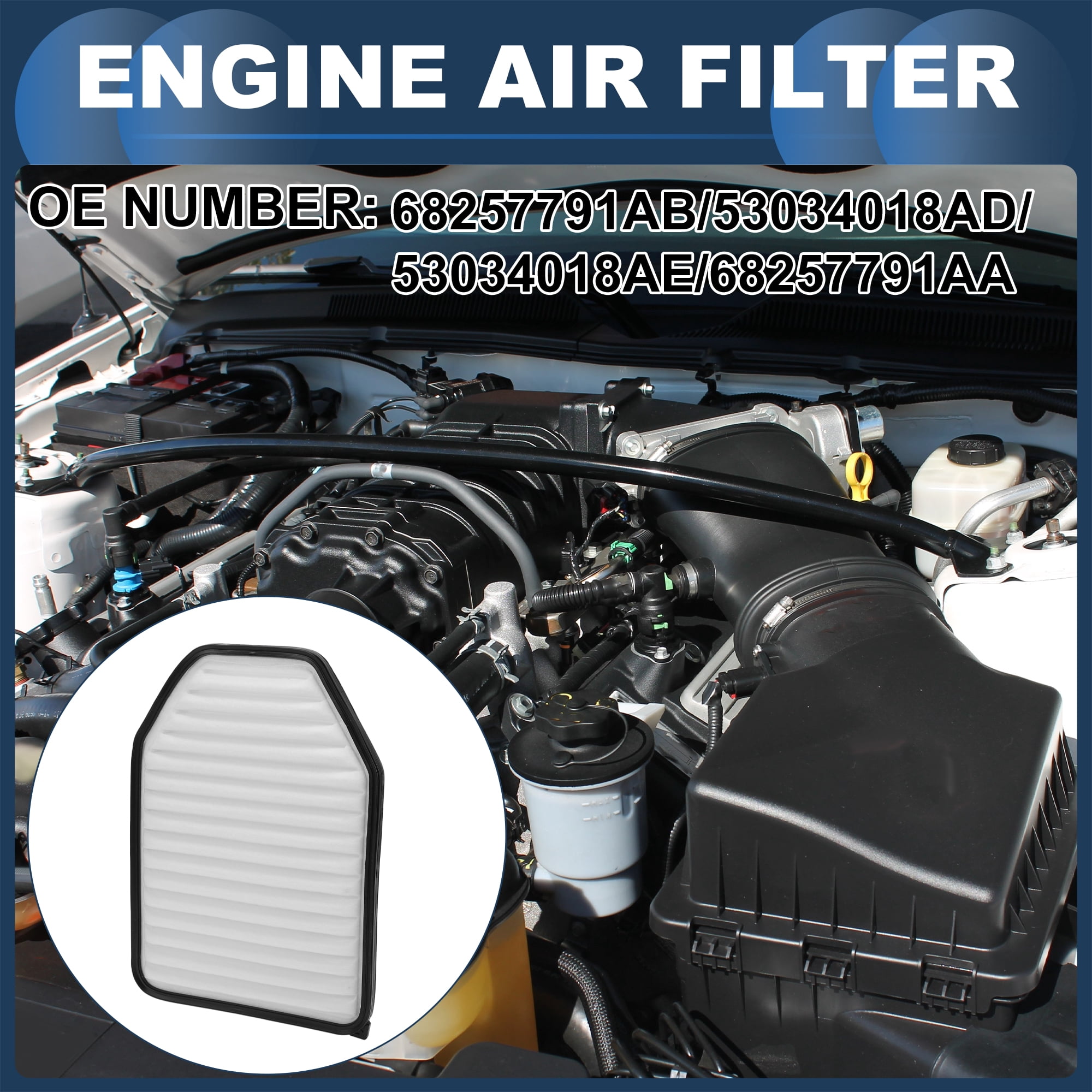 Unique Bargains Engine Air Filter for Jeep Wrangler 3.6L 2007-2017