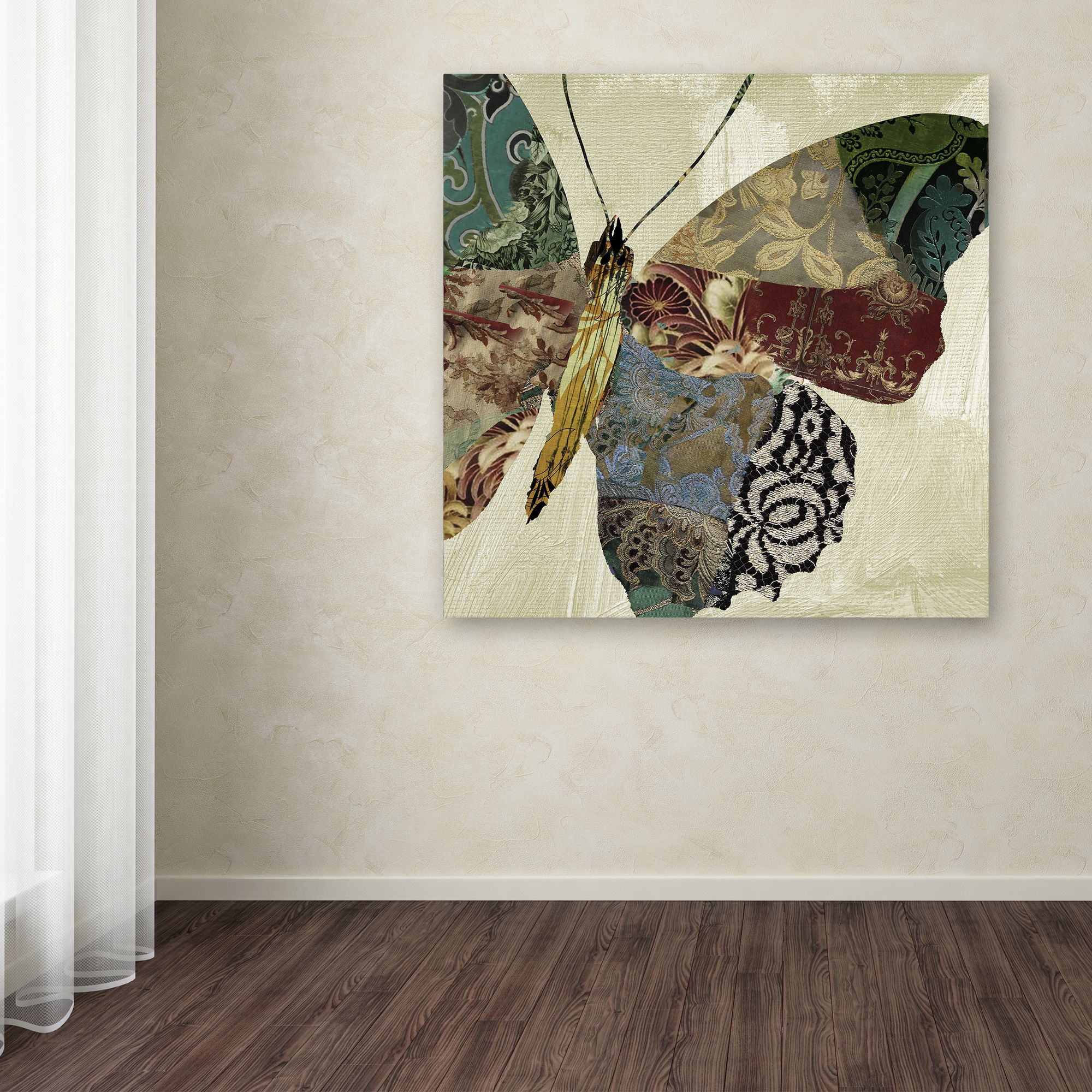 Trademark Fine Art "Butterfly Brocade II" Canvas Art by Color Bakery