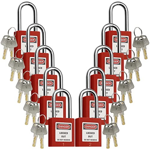 Lockout Tagout Locks, Safety Padlocks, Loto Locks Keyed Differently Lock Out Tag Out Device Plastic