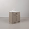 thumbnail image 3 of Water Creation Chestnut 30" Wood Single Bathroom Vanity in Gray & Bronze, 3 of 8
