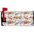 thumbnail image 2 of GZHJMY Tropical Hibiscus Flowers Flamingo Birds Magnetic Mailbox Cover Standard Size Mailbox Wraps MailWraps Post Letter Box Cover Garden Yard 21" x 18" Home Decor, 2 of 5