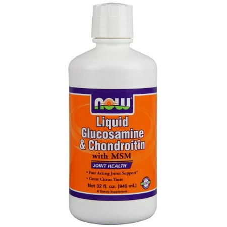 NOW Les aliments liquides Glucosamine et chondroïtine avec MSM Joint Santé, 32 Oz Fl