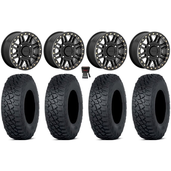 KMC Cage Bdlk 15" Wheels Bk 30" Tenacity XNR (8ply) Tires Can-Am Maverick X3 / Honda Pioneer 1000 / Talon
