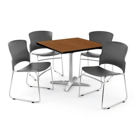 Square Dining Table Seats 8 Multi-Use Break Room Package, 36
