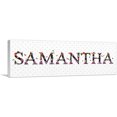 thumbnail image 1 of ARTCANVAS SAMANTHA Girls Name Room Decor Canvas Art Print - Size: 36" x 12" (1.50" Deep), 1 of 9