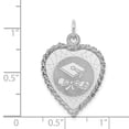 thumbnail image 5 of Auriga 925 Sterling Silver Rhodium-plated Graduation Cap & Diploma Disc Charm (L-28 mm, W-19 mm), 5 of 6