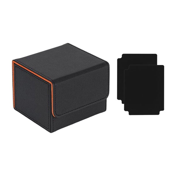 Caja para baraja de cartas coleccionables perfecl negro naranja