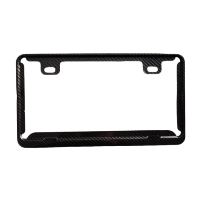 Marco inoxidable premium con soporte para 2 orificios para placas de matrícula, ideal para la decoración de vehículos. Textura