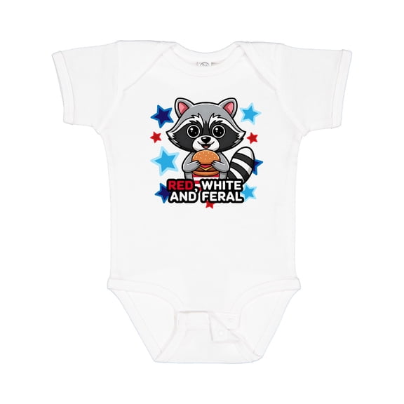 Inktastic Red White and Feral Patriotic Boys or Girls Baby Bodysuit