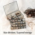thumbnail image 4 of YiJuHui Jewelry Organizer Box with Anti-Tarnish Lining, Layer Stackable Storage Case for Earrings Rings Necklaces Bracelets, Clear Compartments for Women, Travel Vanity Dresser Closet Organizer, 4 of 6