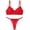 Red, variant on Womens Bra and Panty Sets with Underwire Floral Lace Lingerie Set Push Up Adjustable Underwear White L