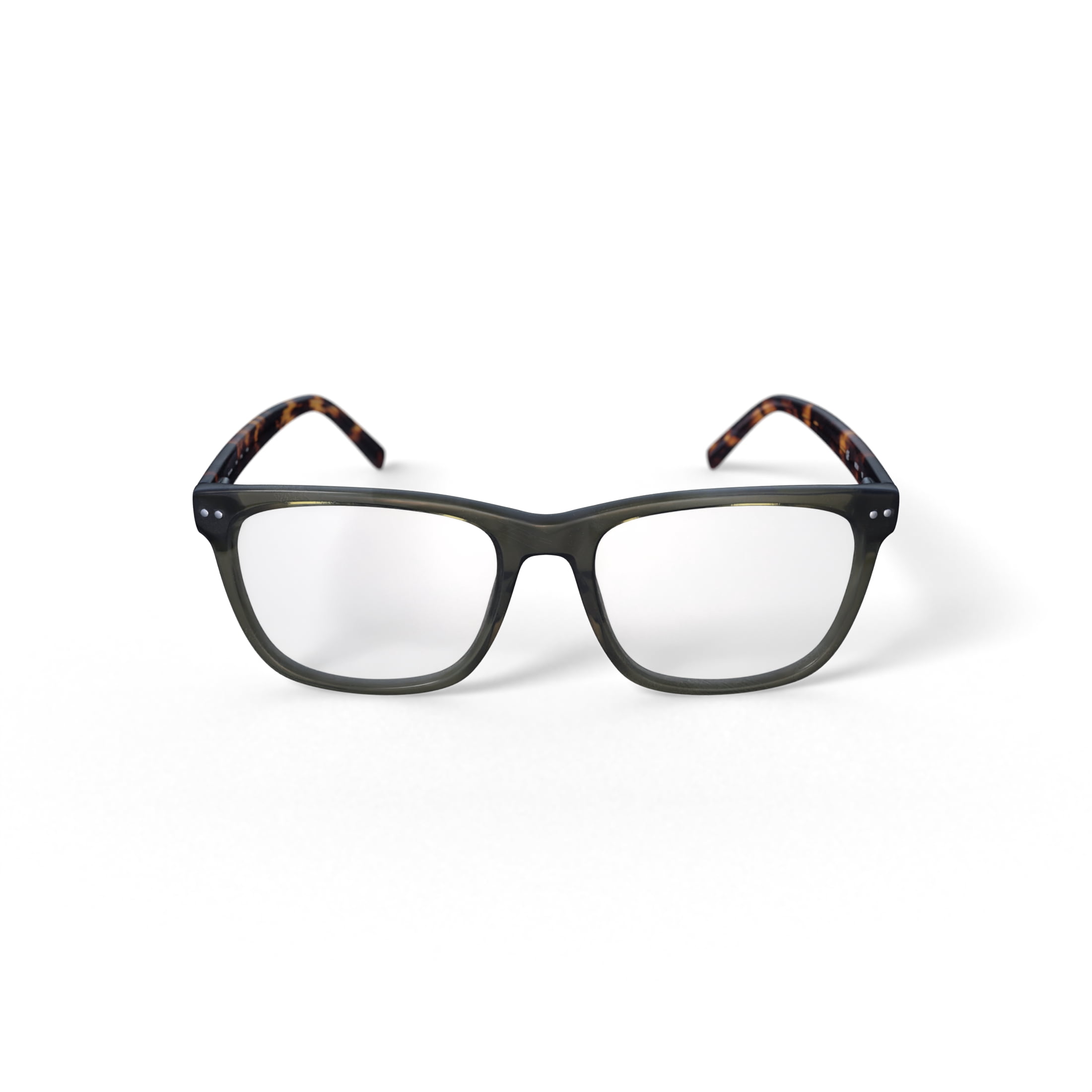 Walmart Men's Luke Square Prescription Eyeglasses with Case, Green