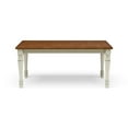 thumbnail image 3 of Homestyles Monarch Wood Dining Table in Off White with 18" Leaf Extension seats upto 6, 3 of 22